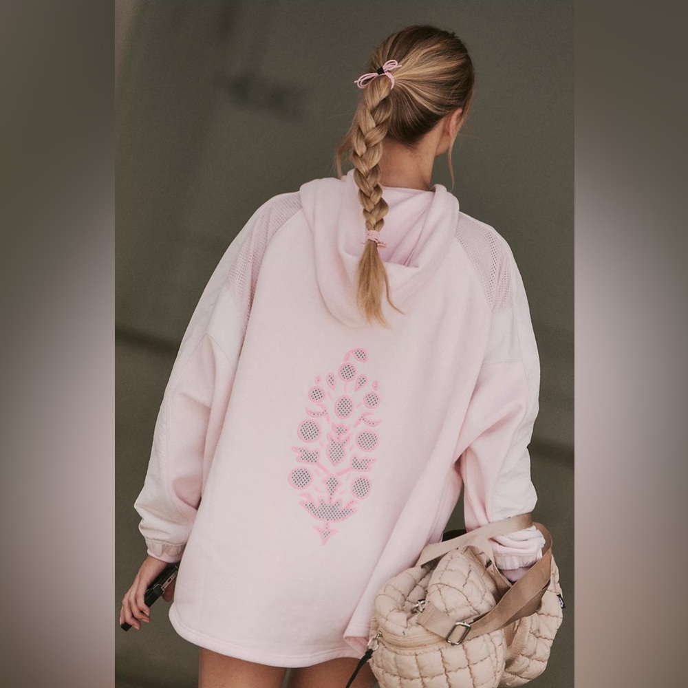 Free People FP Movement Racing Stripes Hoodie